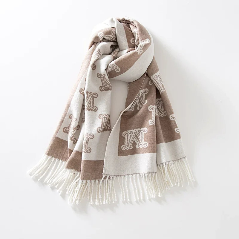 Fashion Jacquard Soft Covering Yarn Scarf Women Spring Autumn Long Shawl Wraps Winter Warm Neckerchief Double Sides 250930