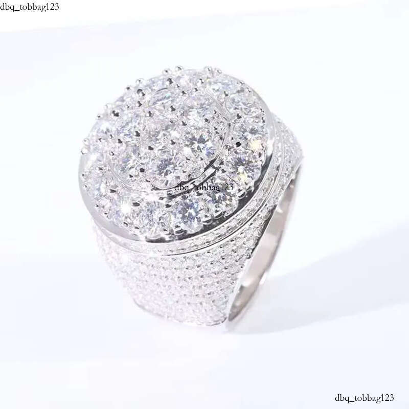 Wholesale Hip Hop Style 14K Gold VVS Moissanite Men Ring Iced Out S Sier Dia Cuban Link Star Rings