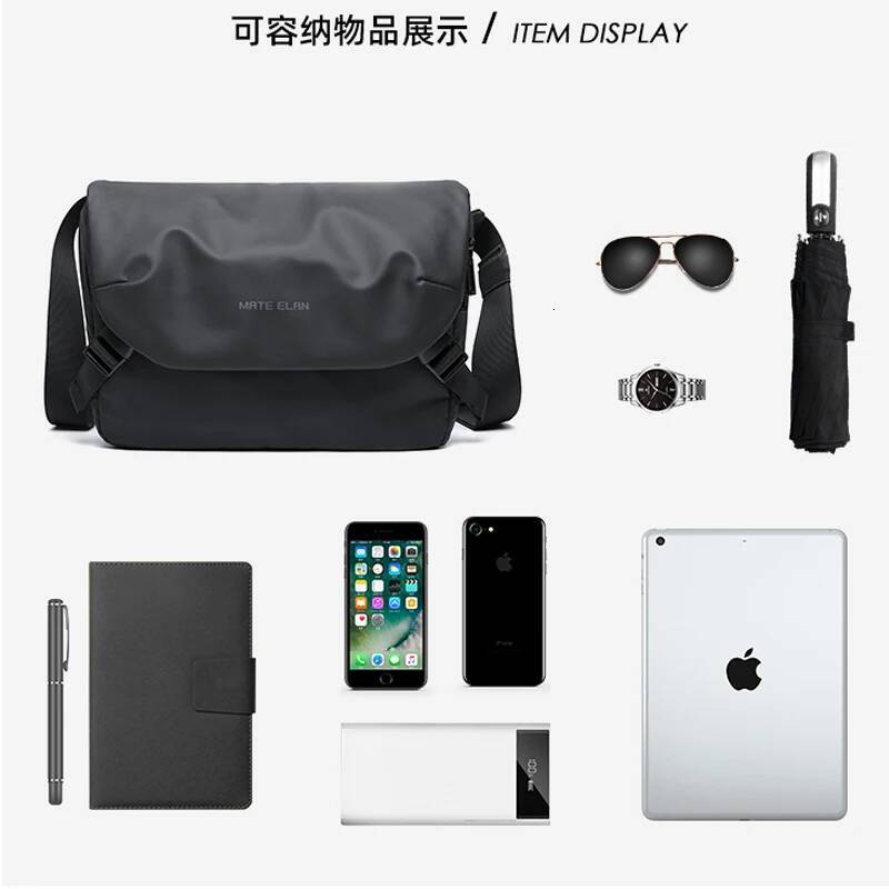 MOYYI Urban Business Flip Laptop Messenger for Men Waterproof Traveling Sling Crossbody Thin Shoulder School Book Bag high-quality