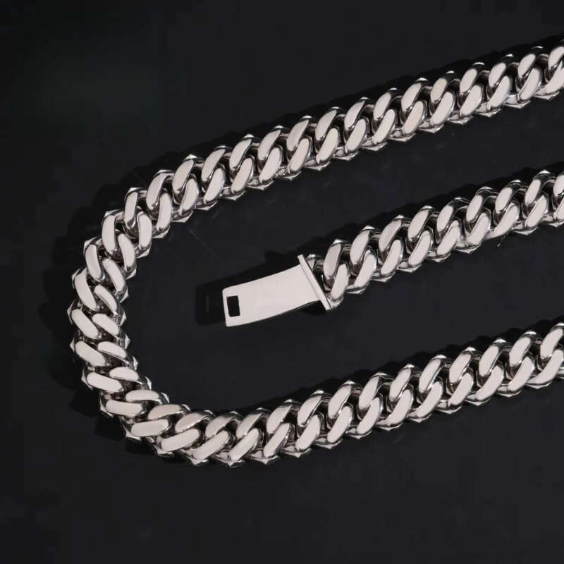 Factory Custom Newest 15MM Hip Hop Rapper Pass Dia Tester VVS Moissanite Cuban Link Chain Necklace Men
