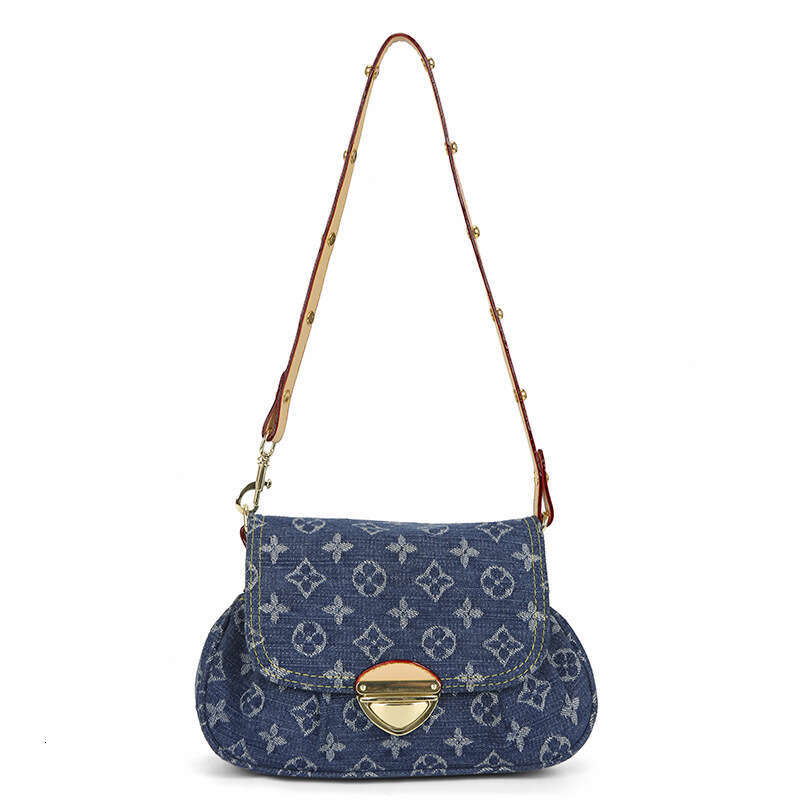 New Womens Designer Bags Denim Fabric Vintage Underarm Large Capacity Lock Buckle Single Shoulder Crossbody Fashion Women's Bag