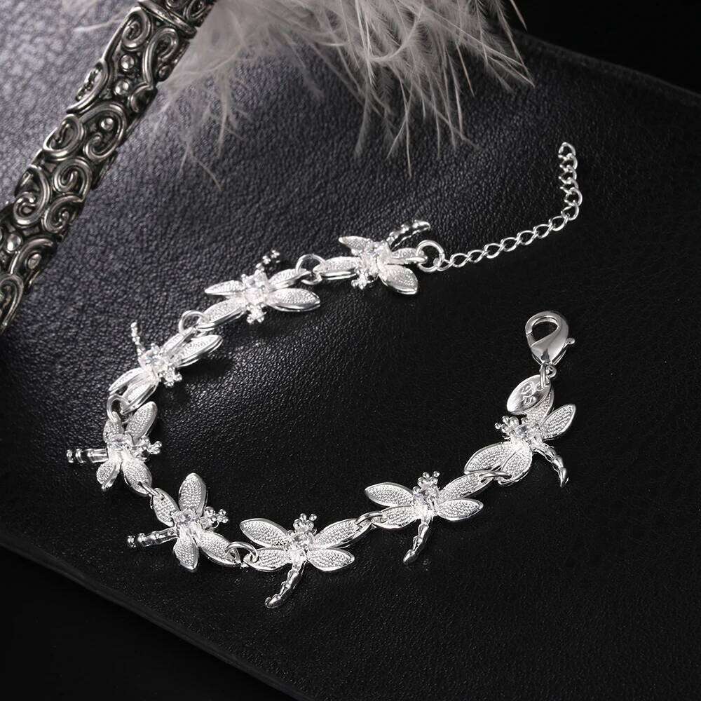 Hot Pretty crystal Dragoy fashion sterling sier Bracelets for woman Wedding party Holiday gift noble fine Jewelry