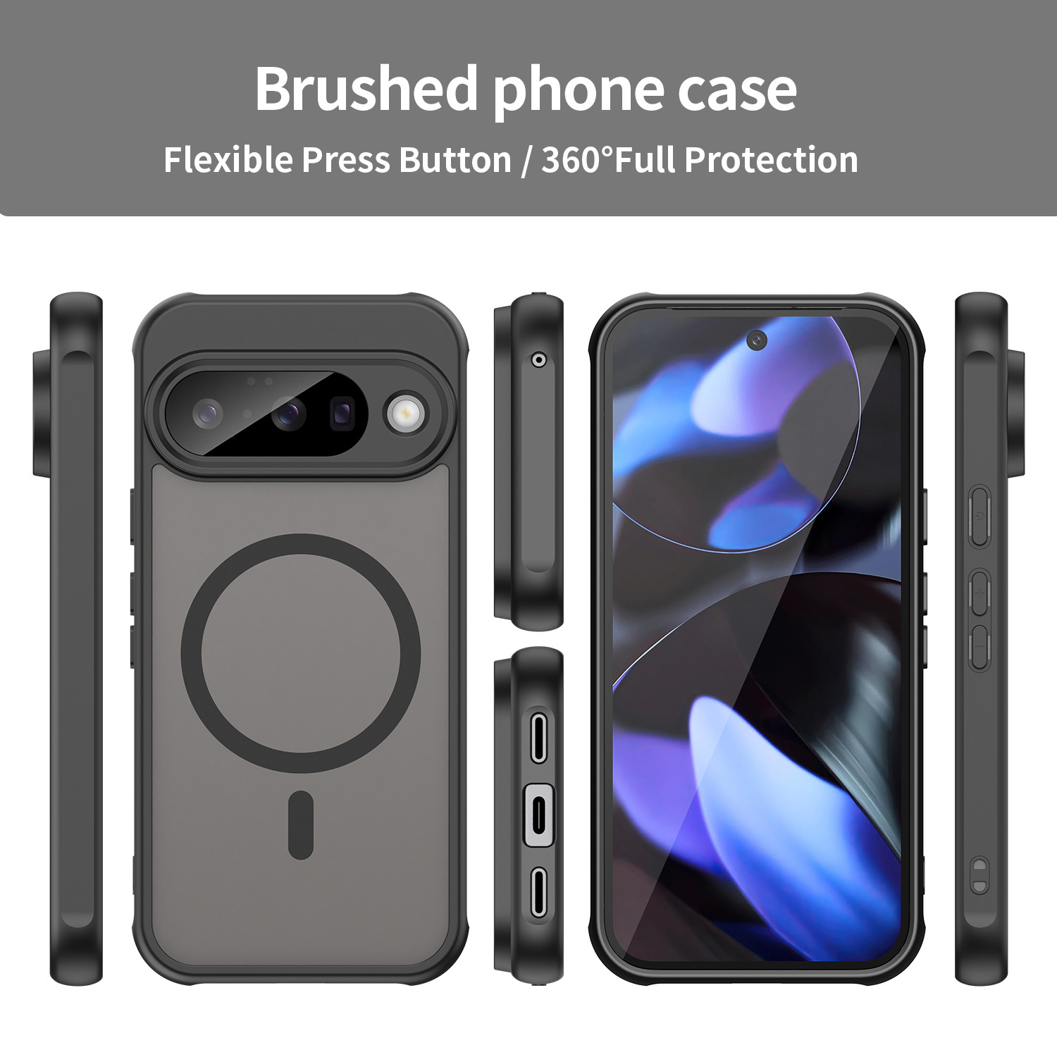 Magnetic Skin Feel PC+TPU Case for Google Pixel 10 10 Pro 10 Pro XL Full Protection Anti-Drop
