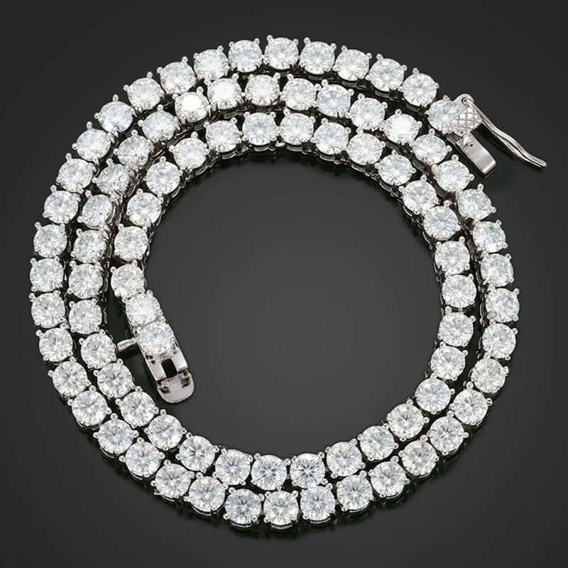 2mm 3mm VVS Moissanite Tennis Chain 7-24 inch Women's and Men's Bracelet Necklace