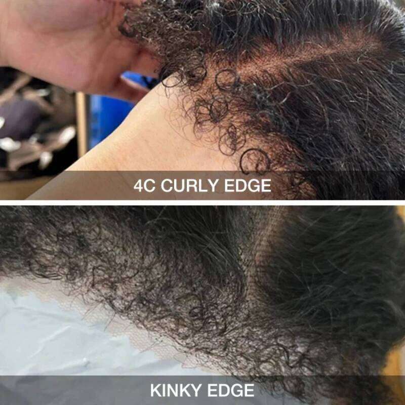 250% 4C Edges 13X4 HD Lace Front Wig With Baby Pre Plucked Premium Kinky Curly Human Hair Xiusiyuan2510