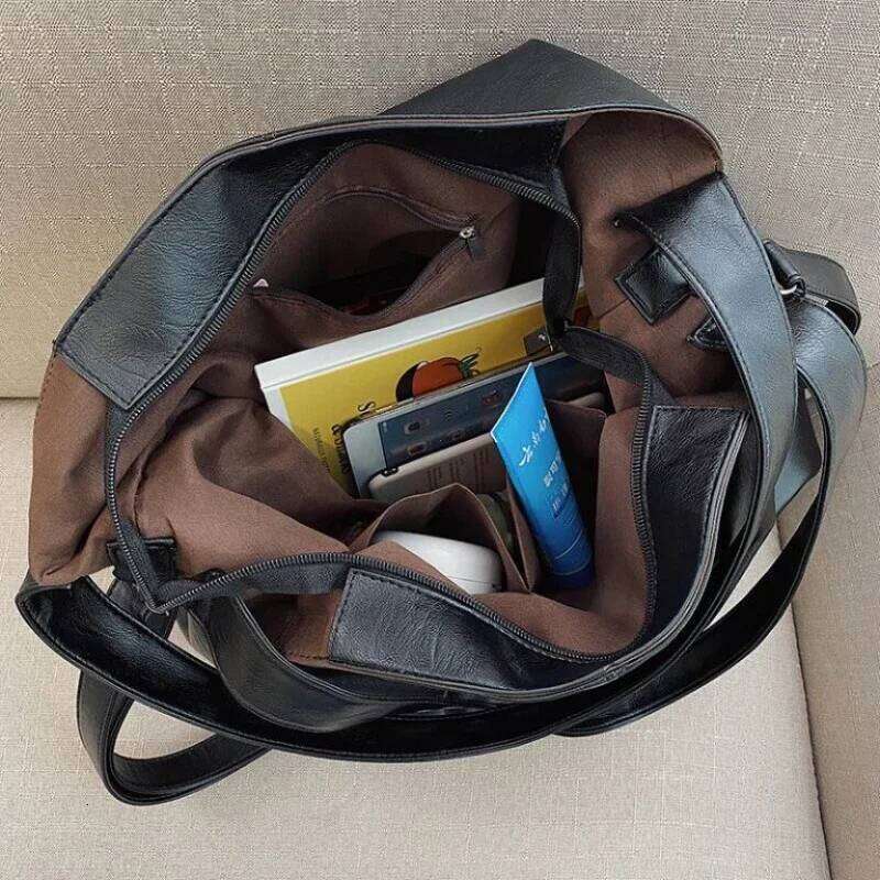 Fashion Big Tote For Women Capacity Retro Shoulder Bags Soft Leather Crossbody Handbags Large Lady Shopper Bag