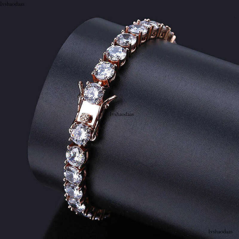 Hip Hop Iced Out Gold CZ Charms Unisex Tennis with Stylish 3mm-6mm AAA+ Cubic Zirconia Bracelet