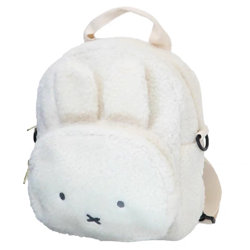 Designer cartoon cute bear wool dual-use backpack 2025 new shoulder bag