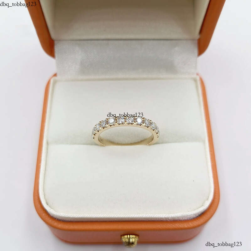 14K Solid Gold 3mm Width Round Moissanite RD 2.5mmx12pcs Wedding Ring for Women