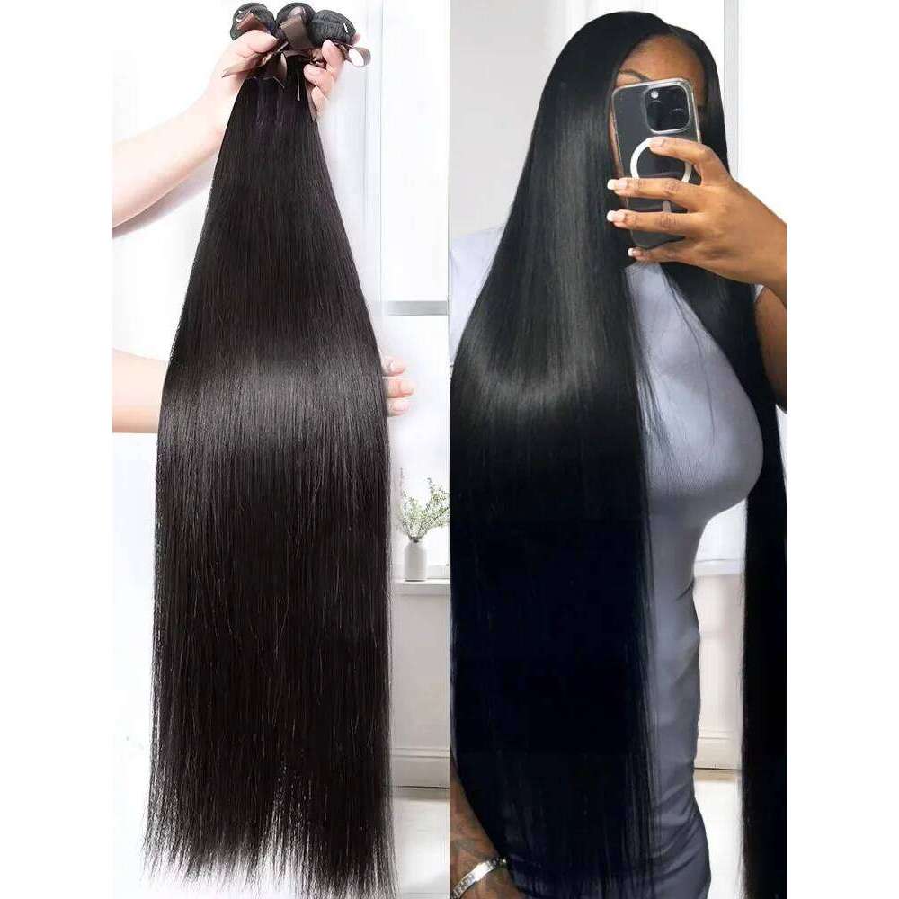 30 40 Inch Bone Straight 100% Deal Brazilian Virgin Human 3 4 Bundles Raw Hair Extensions Natural Color Remy Xiusiyuan2510