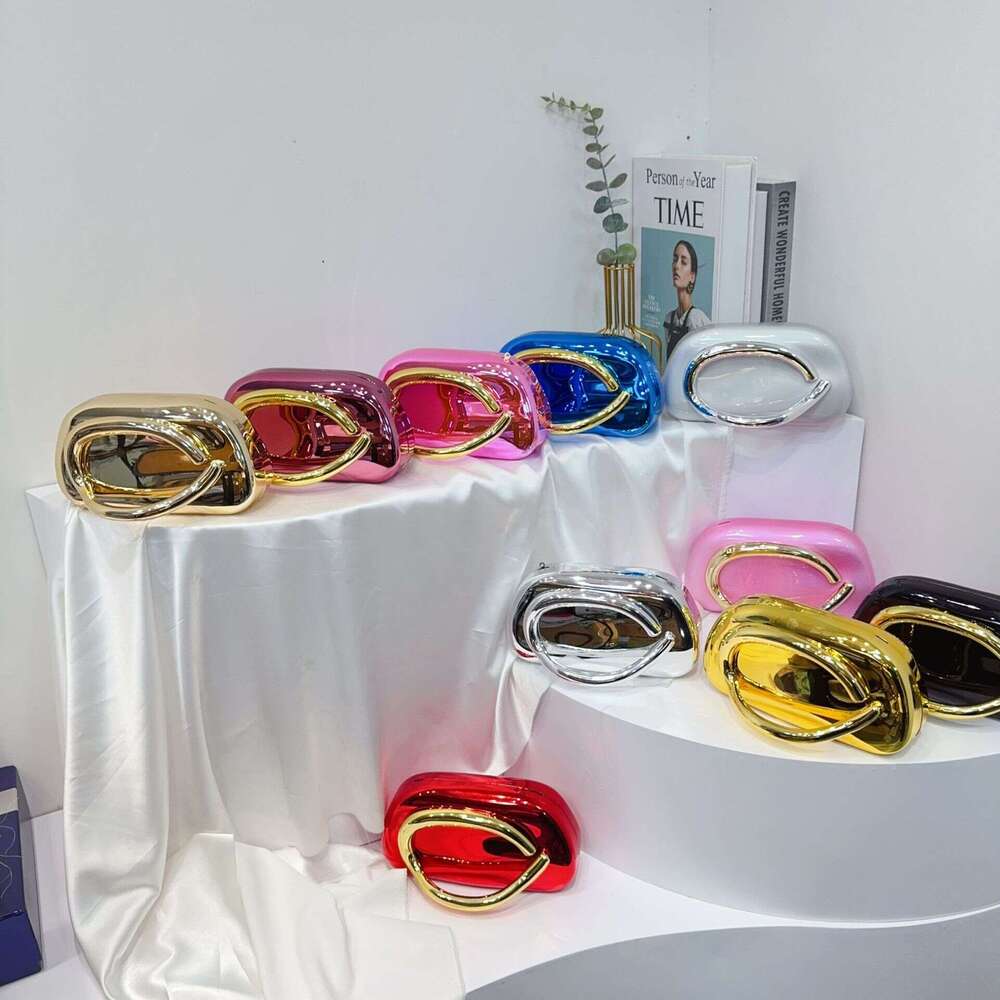 designer bag Luxury bag Trendy Classic Round Box Clutch Evening Acrylic Bag Metal Handle Shoulder Crossbody