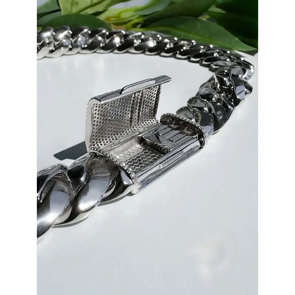 20mm Heavy sier Miami cuban link chains and bracelets with VVS1 Moissanite box clasp, gold plated iced out chain, Boyfriend gift ideas