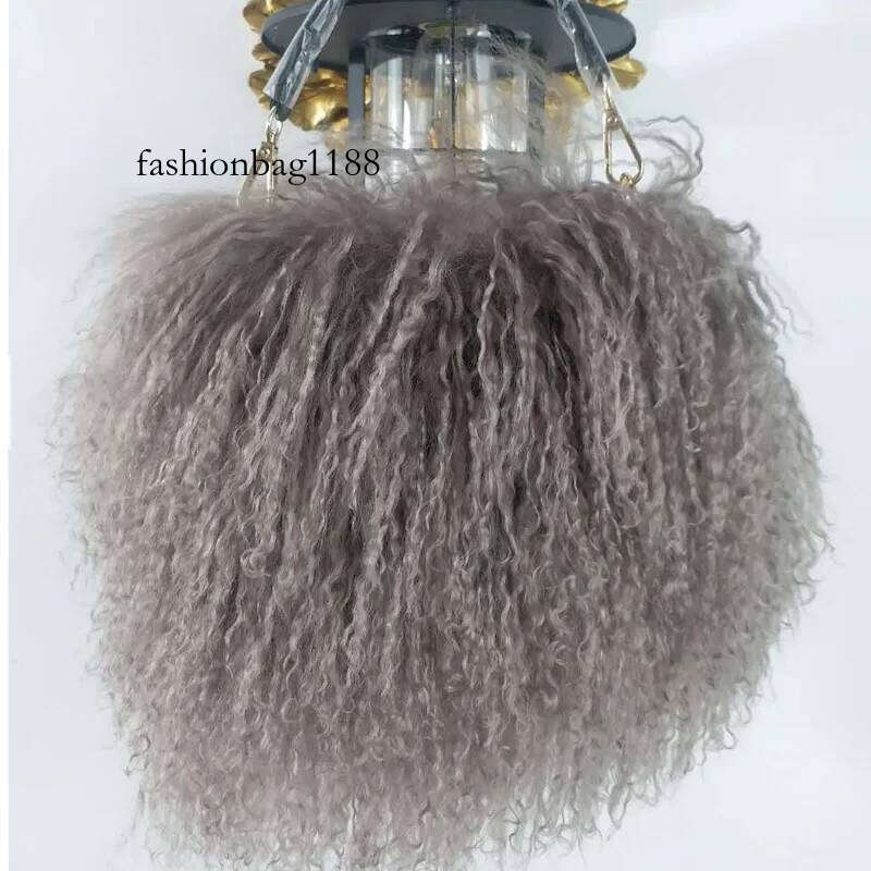 Soft Real Fur wool Chain Shoulder for Women Designer Purses and Handbags Women's Party Clutch Crossbody Bag High Quality