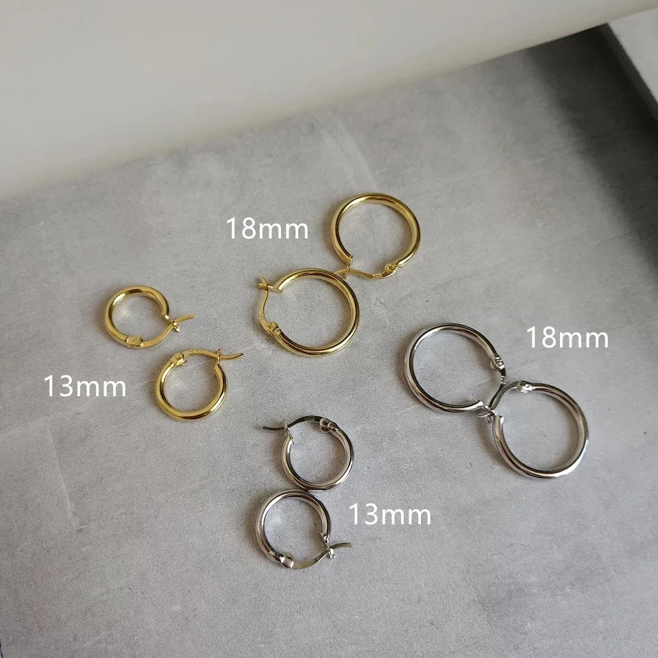 925 Sterling Silver Earring Fashion Simple Smooth Circle Ear Ring Big Earring Temperament Exaggeration Wild Women Girl Ear Jewel 250930