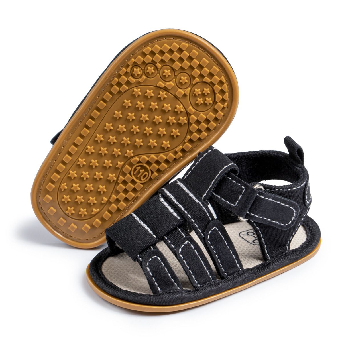 Baby Sandals Boy Girl Summer Newborn First Walker Crib Sandals Shoes Kidszworld Non-Slip Rubber Soles Non-Slip Beach Sandals Toddler K0721