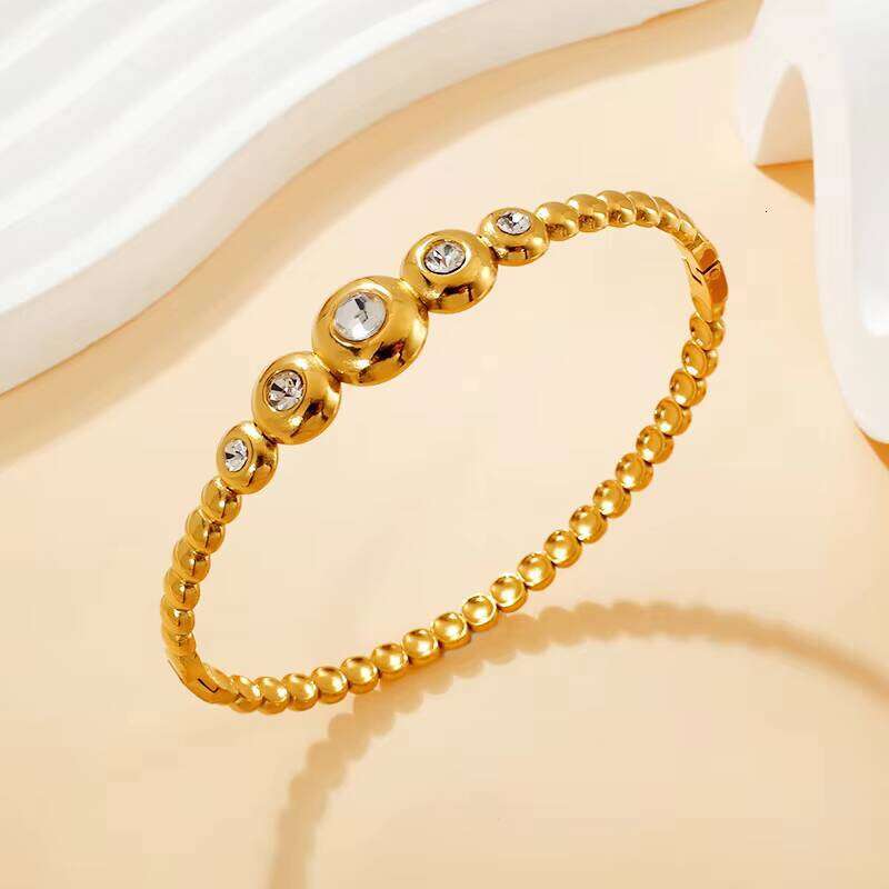Fashion Designer sterling silver Jewelry Gold-Plated Waterproof Fine Geometric Bracelet & Bangle