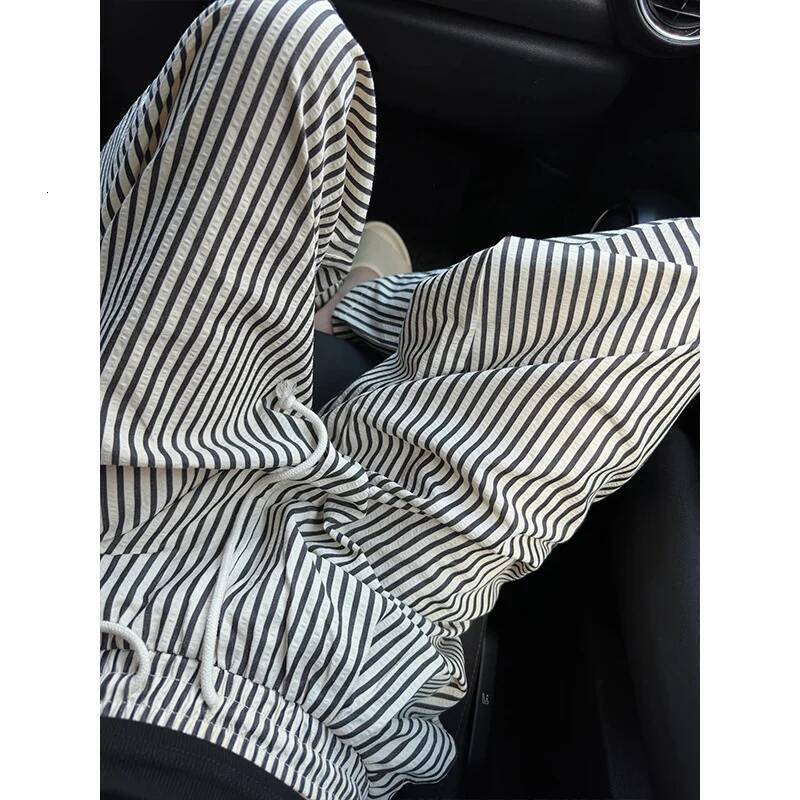 Striped For Women In Summer Loose Slim Casual Wide Straight Leg Long Pants dongdumaoyi