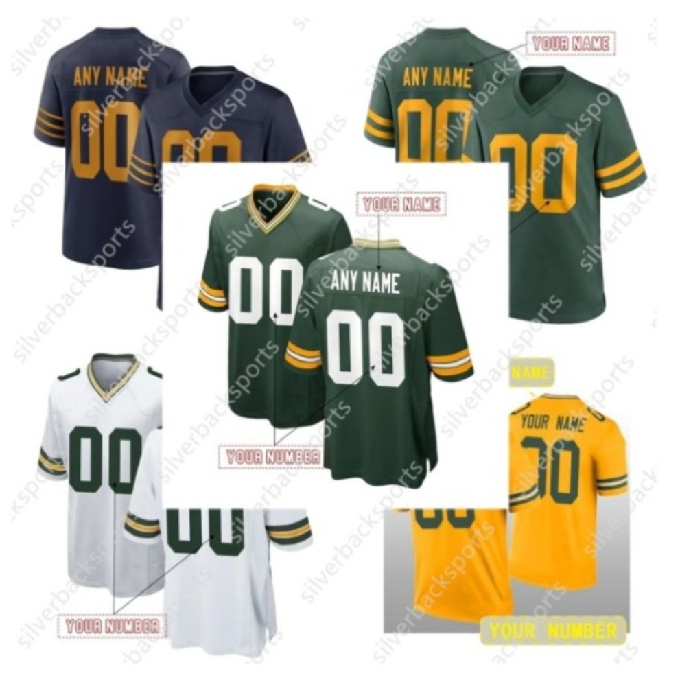 Custom 2025 NEW Football Jersey 10 Love Josh Jacobs Matthew Golden Tucker Kraft Xavier McKinney Reed Romeo Doubs Superstarjerseys