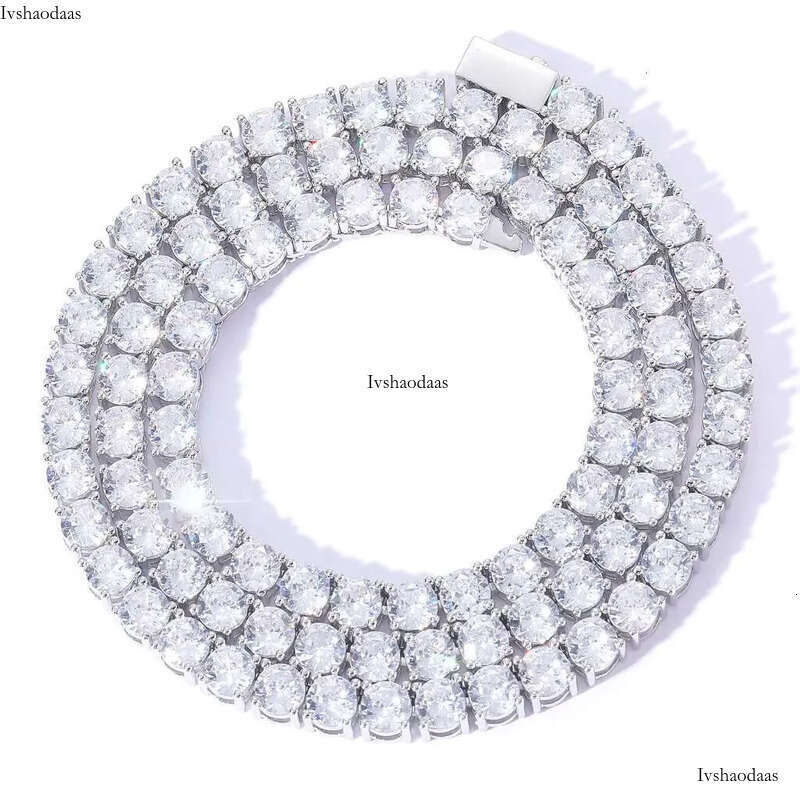 Hip Hop Sterling Sier Jewelry Iced Out Tennis Chain for Men Women VVS Moissanite Dia Bracelet