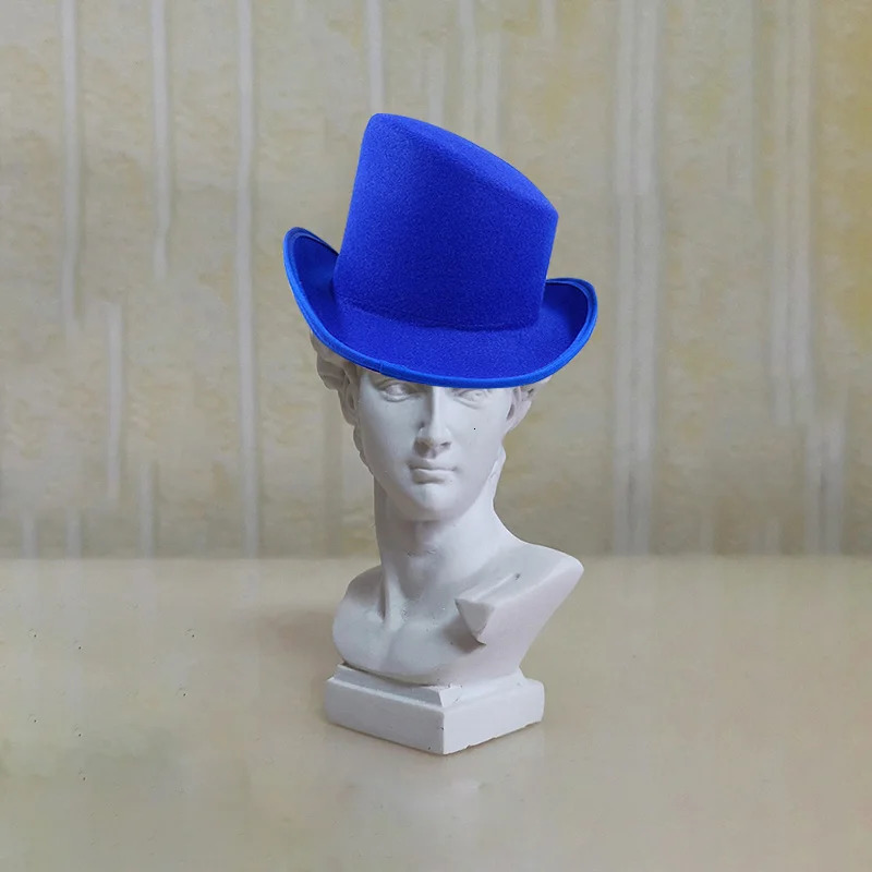 60cm Hat Classic Slanted Top hats for men solid black magician hat Personality gentleman sombrero British Curl Top Hat Party 250930