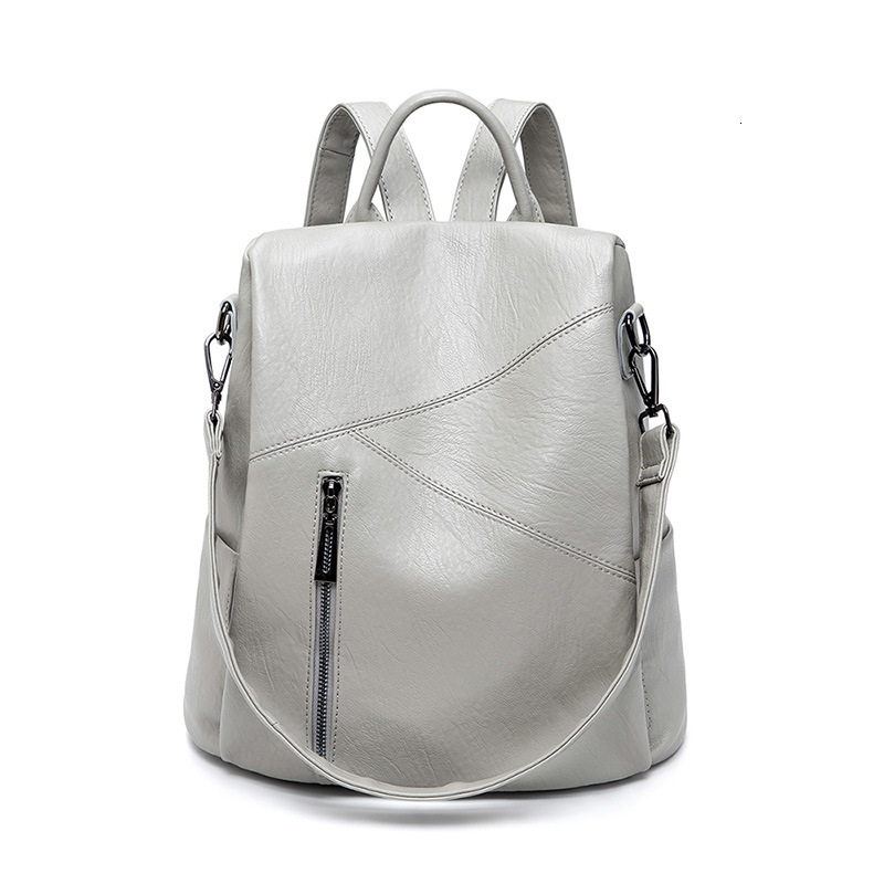 Designer Women's New 2025 Fashion Multi functional Splicing Cowhide Backpack