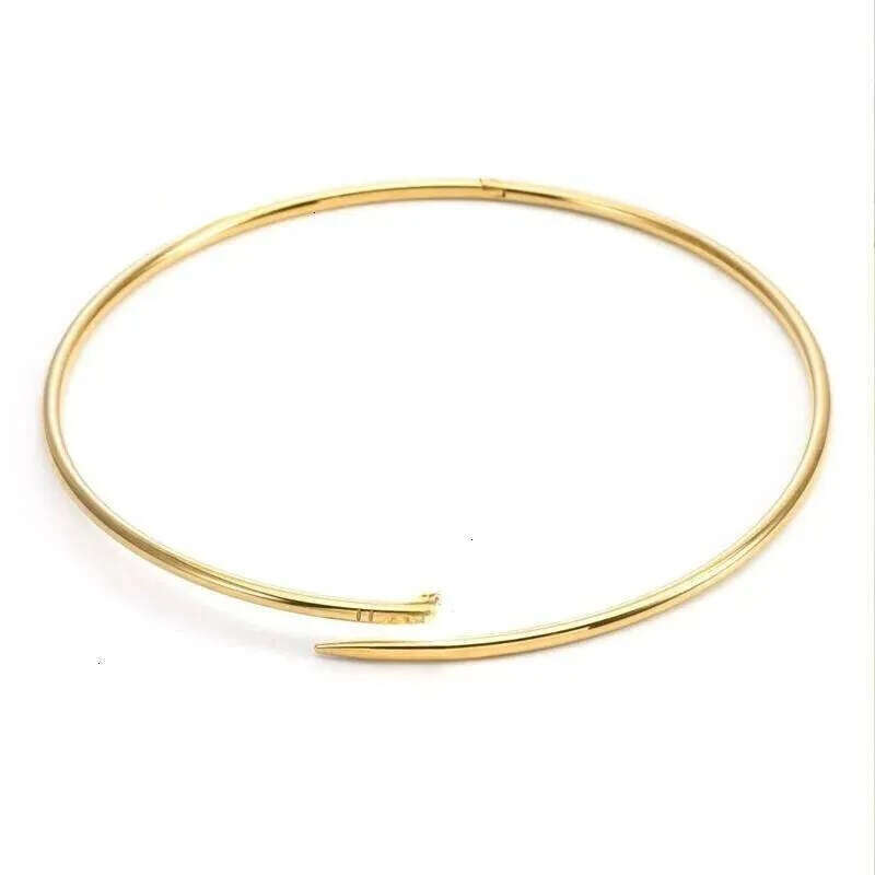 Thin Narrow Bangle for Women Men Stainless Steel Plated Gold Nail Bracelet Fashion Designer Jewelry Woman Christmas Gift