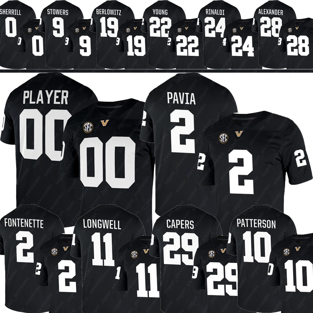 VAN Football Jersey Jay Cutler Diego Pavia Sedrick Alexander Makhilyn Young Jamezell Lassiter Blaze Berlowitz Eli Stowers Bryan Longwell Nick Rinaldi Miles Capers