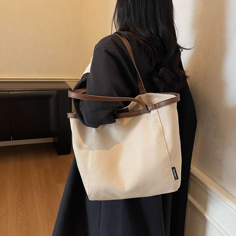 designer bag Luxury bag Large Capacity Canvas Simple Tote Fashion Versatile New Handheld Shoulder Underarm Bag