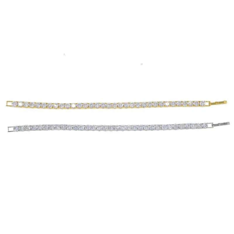 Hip Hop 3mm-4mm-5mm6mm Tennis Men's Chain Women's Pulseiras Jewelry Bracelet