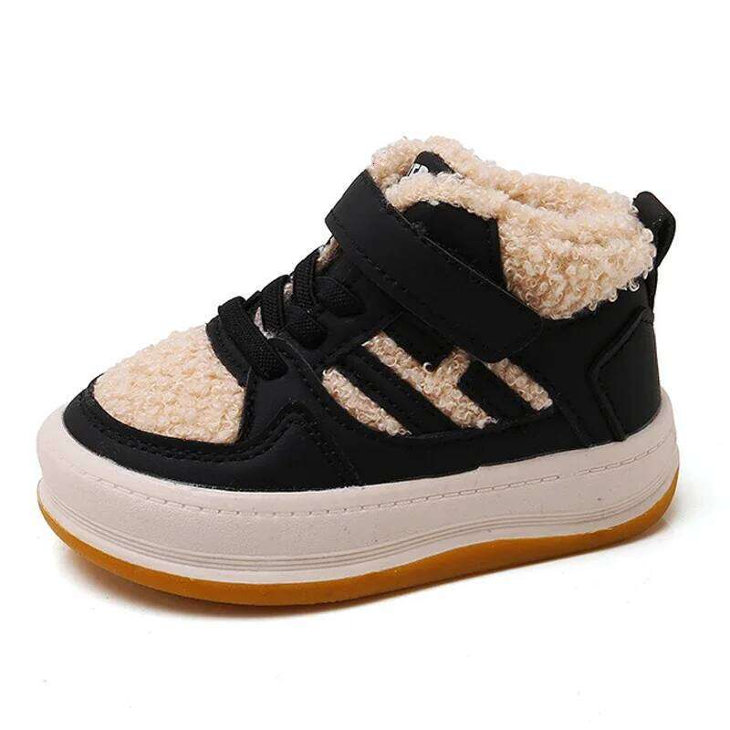 Girls Cotton Children Plush Thickened Anti-skid Shoe Boys Warm Sports Shoes Baby Soft Comfortable Winter Sneakers