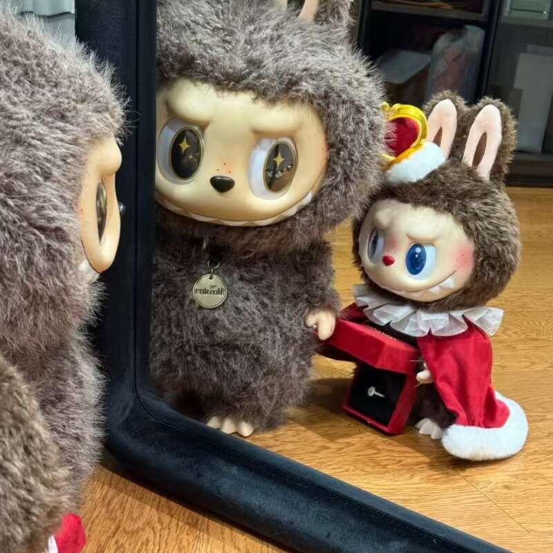 Labubu ZIMOMO Leader LABUBU Angel Vinyl Plush Doll 58CM Big Baby