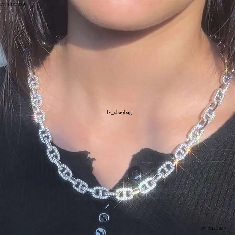 Yu Ying Fine Jewelry Sier Box Moissanite Link Iced Out Cuban Chain for Men Women