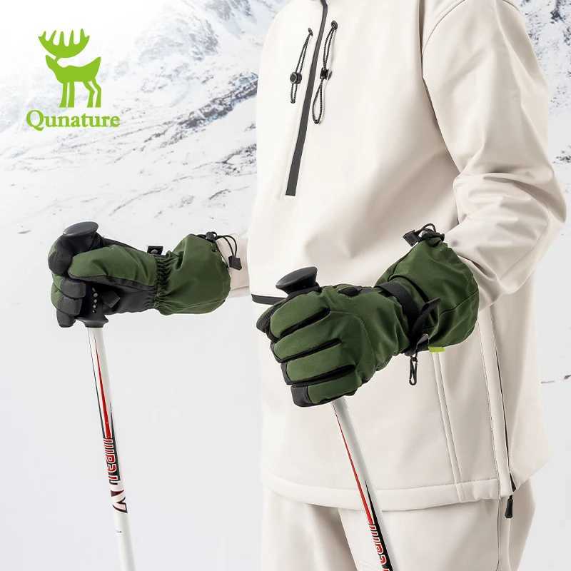 Qunature Ski Gloves Waterproof Windproof Gloves Snowboard Motorcycle Riding Driving Warm Touchscreen Thick Mountain Road Bicycle Z250925