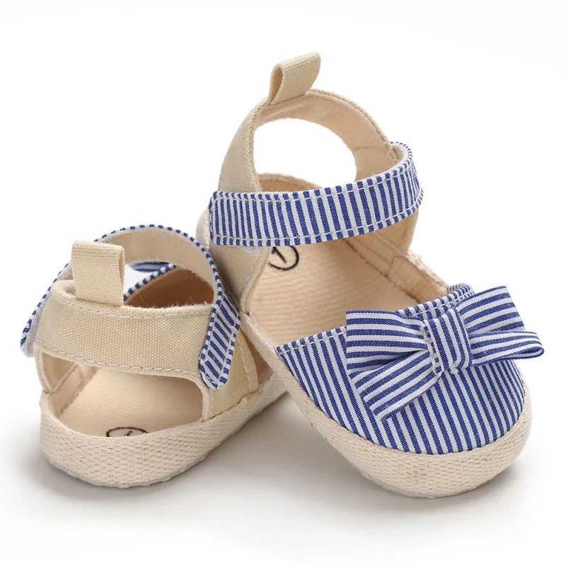 Summer Girl Baby Casual Sandals Soft Sole Comfortable Lightweight Walking Shoes Bow Canvas Baby ShoesJ250930