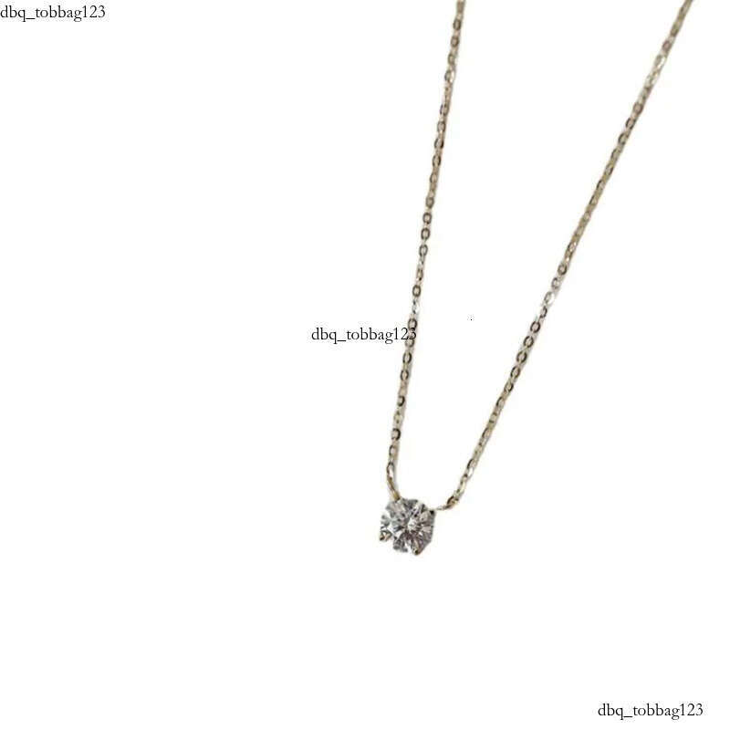 2024 Choucong Moissanite Dia Pendant Simple Fashion Jewelry Real 100% Sterling Sier 14K Gold Solitaire Gemstones Women Beach Clavicel Necklace Gift