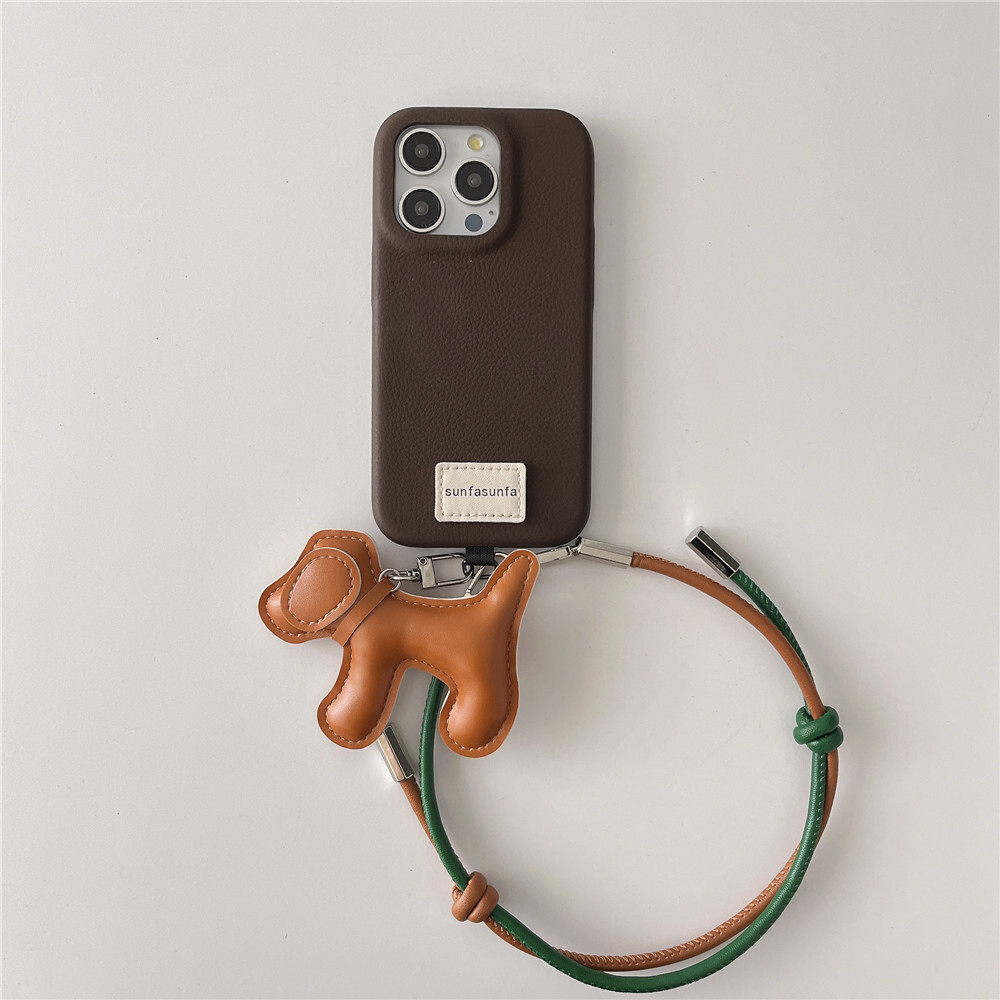 Phone Case Compatible with iPhone 17 Pro Max, Cute Soft Silicone Cover with Short Leash Puppy