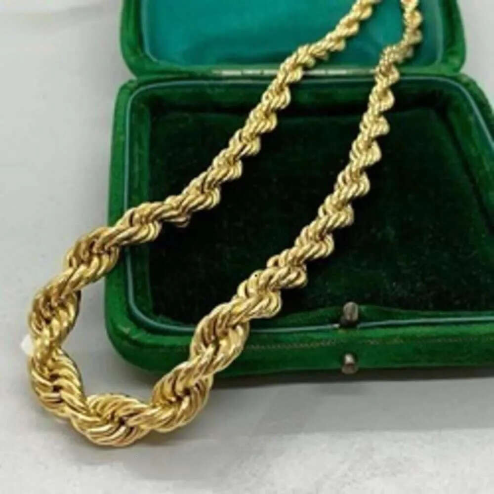 Lifeng Jewelry Thick Rope Chain Necklace Men Women 10mm Hip-hop Sier Gold-plated Short Choker