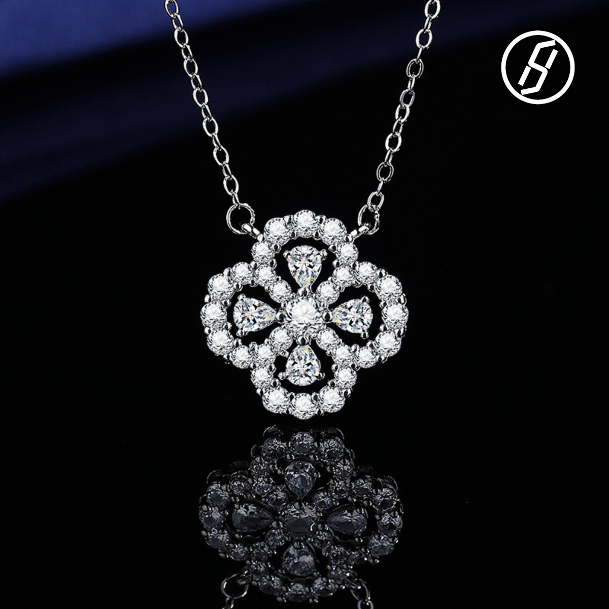 Fine Craft Full Diamond High-grade Clover Necklace Bracelet Earrings Ring Set Valentine's Day Gift Wedding Dinner Original Jewelry Z260313