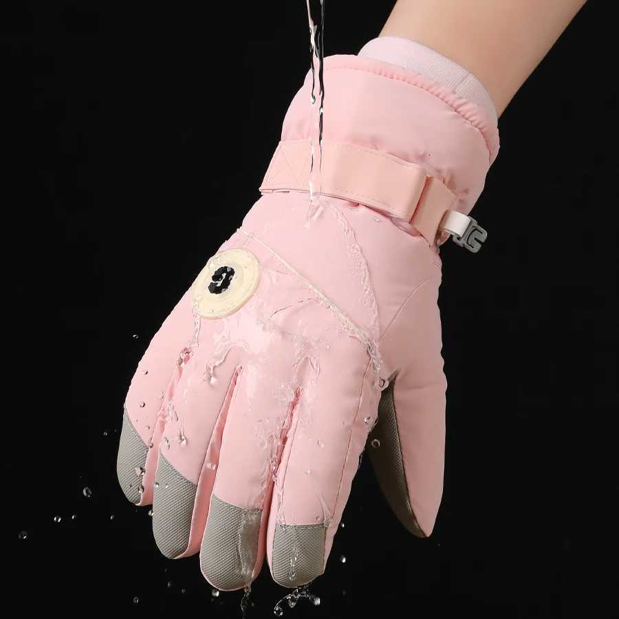 Gloves for women in winter made of thick cotton with added fleece for warmth suitable for riding electric bikes windproof and Z250925