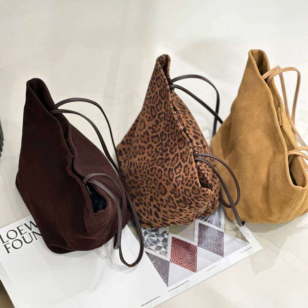 Leopard Print Suede Tote For Women Stylish Casual Large Capacity Shoulder Durable And Lightweight Dail Bag High Quality Suotong2510 Mdng