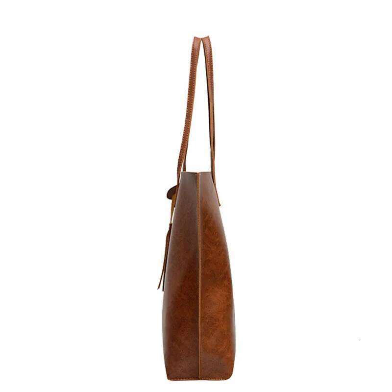 High Quality Women Messenger Bags Leather Casual Tassel Handbags Female Designer Vintage Big Size Tote Shoulder Bag bolsos