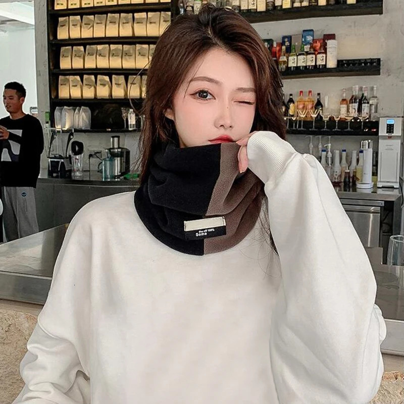 Lamb Fleece Neck Cover for Women Scarf Doublelayer Neck Protection Scarves Unisex Winter Cycling Plush Neckerchiefs Thick Warm 250929