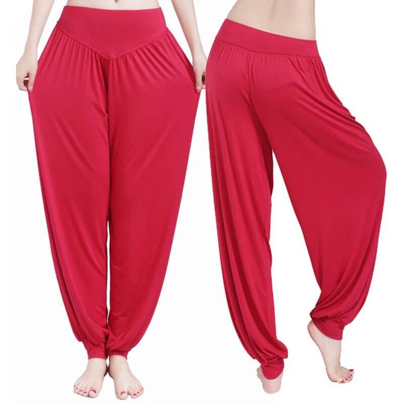 New Women casual harem high waist pants dance club wide leg loose long bloomers trousers size dongdumaoyi