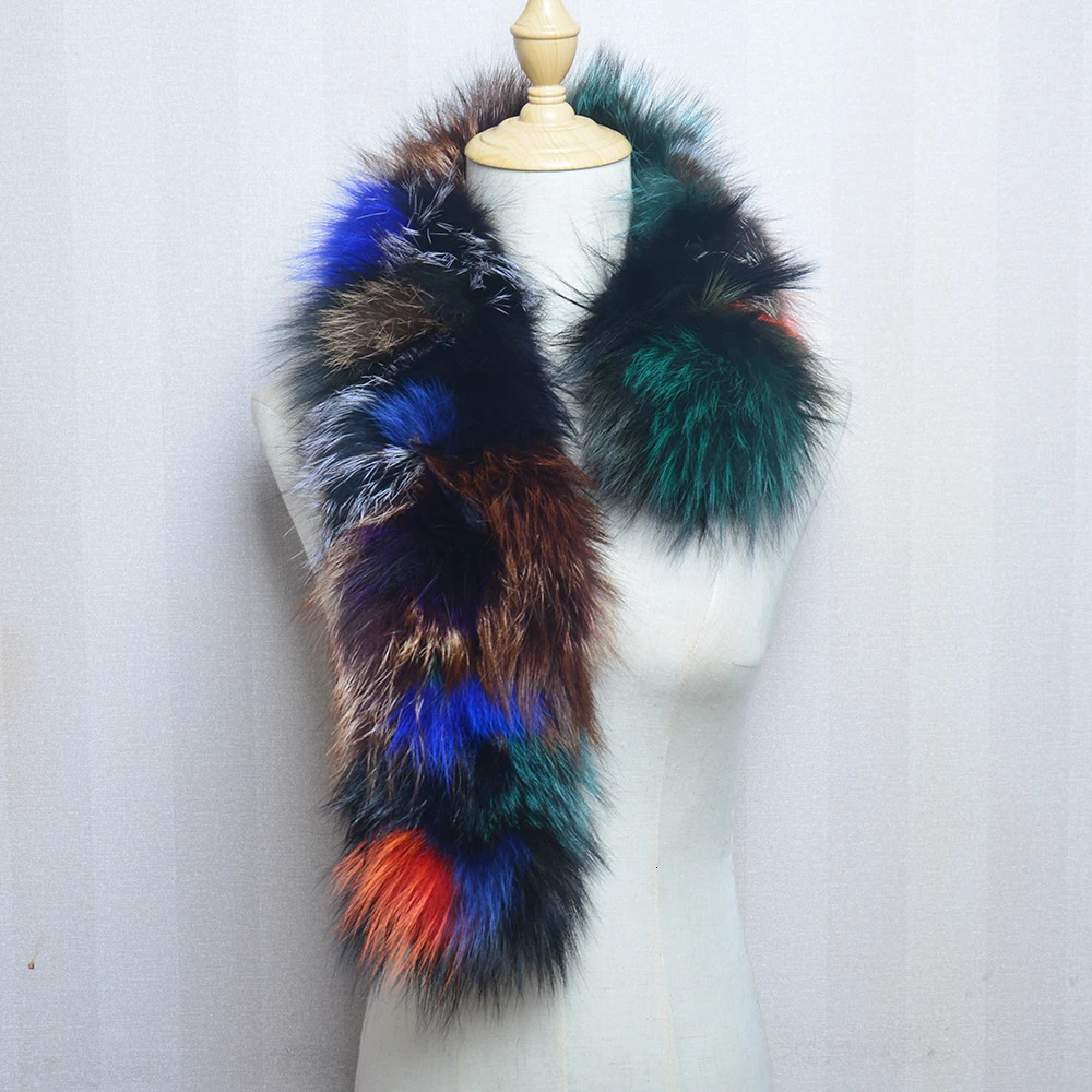 Women Winter Real Fur Scarf 100 Natural Fox Fur Fashion Warm Soft Neckerchief Wholesale Pompom Fur Scarves Headbands 250929
