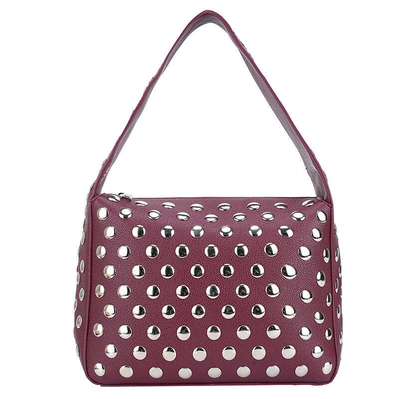 designer bag Luxury bag Rivet Handbag Hot Girl Bags Underarm Punk Trendy Versatile Women's Square Bag