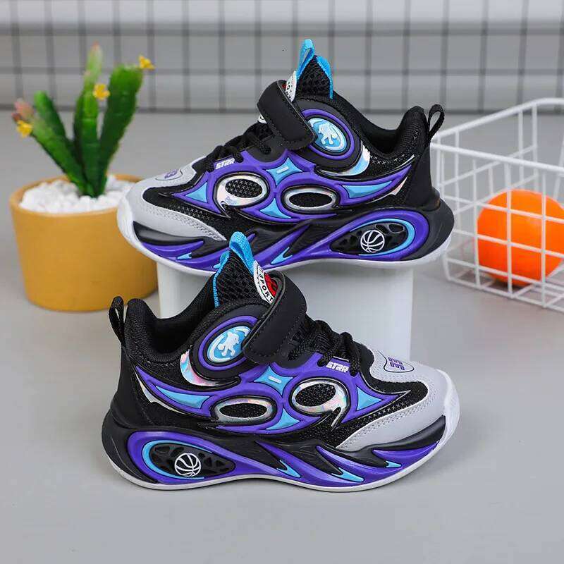 2025 New Kids Sneakers Breathable Mesh Lightweight Soft Sole Comfortable Boys Basketball Girls Running Shoes