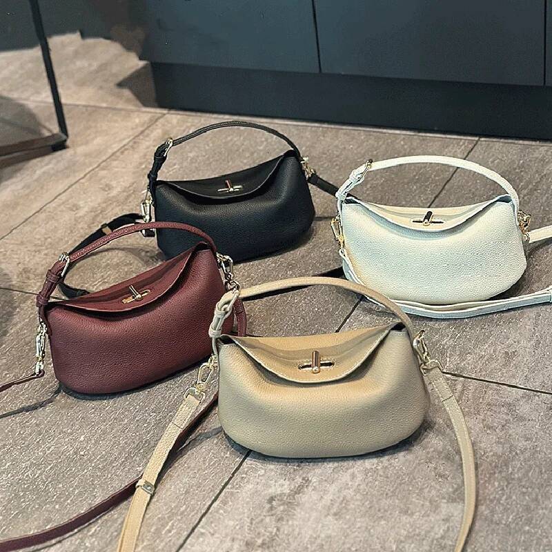 Women's genuine leather handbag Mini bag Shoulder Bags Ladies Soft Cowhide Retro Fashion Handbags Crossbody Bag high-quality