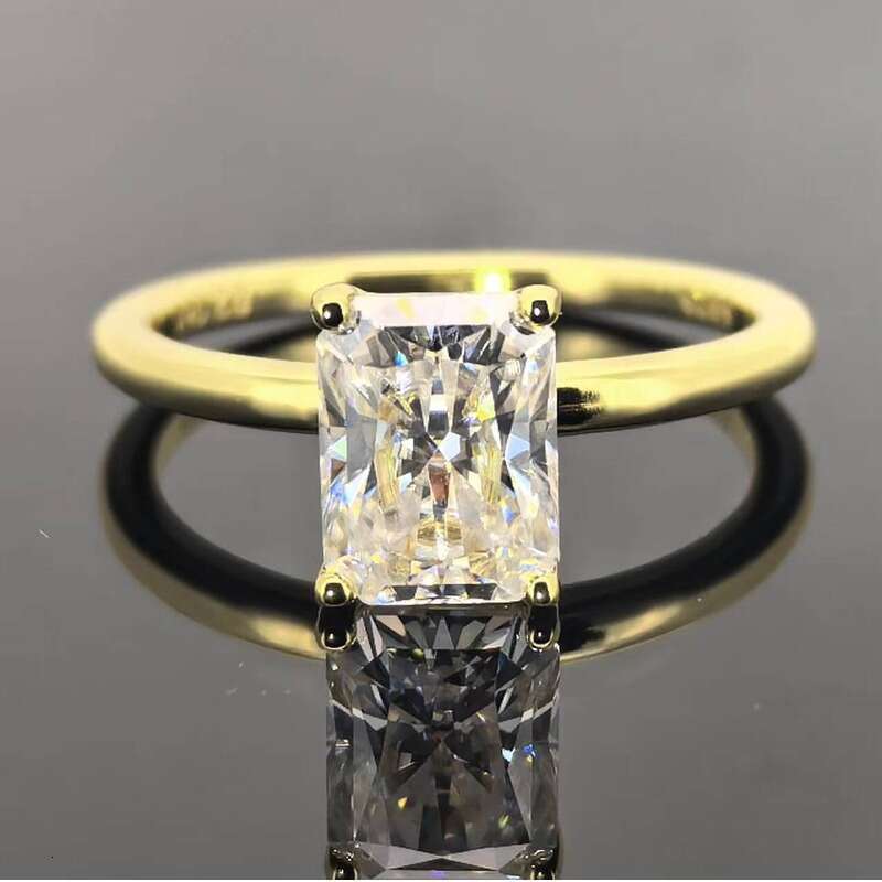 5ct Oval Shape Gra Certified Emerald Round Radiant Jewelry Engagement Silicon Stone Ring