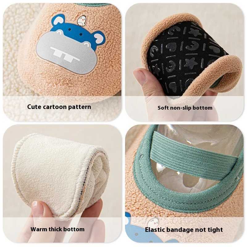 Baby Toddler Shoes First Walkers Nonslip Thickening Shoes Sock Floor Shoes Foot Socks Animal Style for For Babies Flat ShoesJ250930
