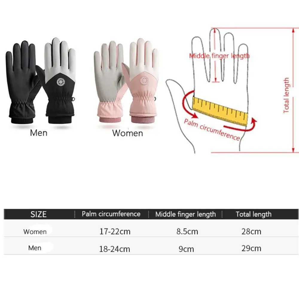 Winter Couple Ski Gloves Thickened Thermal Gloves Adjustable Close Nonslip Touch Screen Gloves Waterproof Coldproof Z250925
